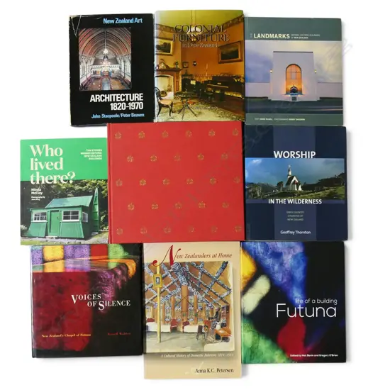 NINE PUBLICATIONS: HISTORICAL NZ ARCHITECTURE AND INTERIORS